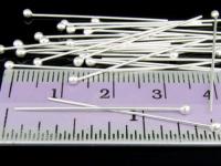 KA-088 Thai karen hill tribe handmade silver 30 round ball headpin (30 mm. x 24ga. wire)