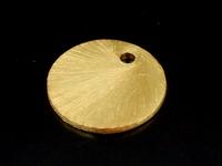 KG-512 24K gold vermeil thai karen hill tribe handmade silver 4 shiny scratch disc charm w/o jump ring 