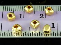 KG-089 24K gold vermeil Karen hill tribe handmade silver 20 mini plain facet bead 