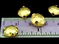 KG-451 24K gold vermeil Karen hill tribe handmade silver 4 hammered puffed bead