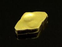 KG-164 24K gold vermeil 2 thai karen hill tribes handmade silver rhombus shape bead 