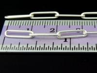 KL-038 Thai karen hill tribe handmade silver 24 Inches plain link chain 20 gauge