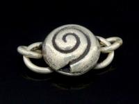 KA-062 Thai karen hill tribe handmade silver 1 sea shell S. clasp