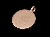 KZ-123 24K rose gold vermeil thai karen hill tribe handmade silver 2 brush disc charm 