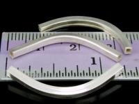 KC-017 Thai karen hill handmade silver 10 plain square curve tube bead