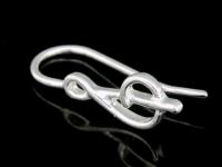 KA-119 Thai karen hill tribes handmade over silver pair G clef earring hook