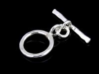 KR-038 Thai karen hill tribe handmade silver 3 small hammered round hoop toggle