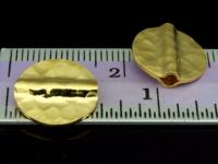 KG-398 24K gold vermeil Karen hill tribe handmade silver 4 hammered flat round disc bead