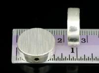 KV-031 Thai karen hill tribe handmade silver 1 line hammered scratch cylinder round shaped bead