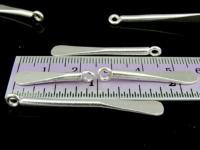 2KH-033 Thai karen hill tribes silver 7 paddle shaped charm