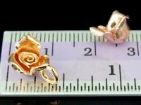 KZ-015 24K rose gold vermeil thai karen hill tribe handmade silver 4 small rose charm