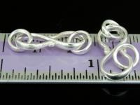 KA-096 Karen hill tribe silver 2 Plain half round wire S. clasp