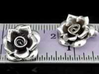4KH-035 Thai karen hill tribe handmade silver 3 wild rose charm