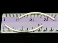 KC-006 Thai karen hill tribe handmade silver 25 plain curve tube bead