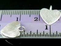 7KH-025 Thai karen hill tribe handmade silver 4 brush heart charm