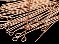 KZ-133 24K rose gold vermeil thai karen hill tribe handmade silver 30 eyepin