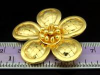 KG-480 24K gold vermeil Karen hill tribe handmade silver 1 huge flower pendant 