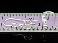 KA-119 Thai karen hill tribes handmade over silver pair G clef earring hook