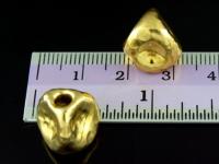 KG-090 24K gold vermeil Karen hill tribe handmade silver 1 hammered triangle bead 