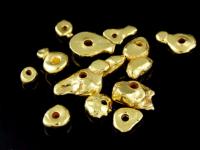 KG-100 24K gold vermeil 4 thai karen hill tribes handmade silver medium free form beads