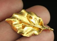 KG-555 Thai karen hill tribes handmade silver 1 gold vermeil long wild flower charm