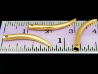 KG-047 24K gold vermeil 10 thai karen hill tribes handmade silver tusk shape bead