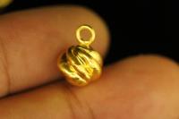 KG-612 24K gold vermeil thai karen hill silver 4 michelia round shape charms