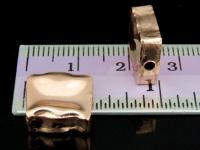 KZ-056 24K rose gold vermeil thai karen hill tribe handmade silver 3 rough square shape bead 
