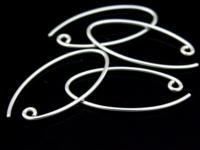 KA-037 Thai karen hill tribe handmade silver white 6 earring post hook