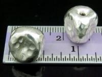 KV-020 Thai karen hill tribe handmade silver 1 hammered triangle bead 