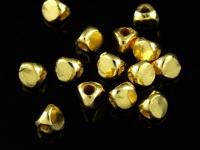 KG-126 24K gold vermeil 10 thai karen hill tribes handmade silver plain 3 faces bead