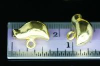 KG-393 Thai karen hill tribe silver 2 gold vermeil bird puffy charm