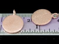 KZ-123 24K rose gold vermeil thai karen hill tribe handmade silver 2 brush disc charm 