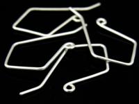 KA-069 Thai karen hill tribe handmade silver white 6 earring post hook