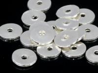 KK-009 Thai karen hill tribe handmade silver 10 plain disc bead 