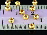 KG-124 24K gold vermeil 30 thai karen hill tribes handmade silver plain facet bead