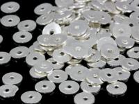 KK-009 Thai karen hill tribe handmade silver 10 plain disc bead 