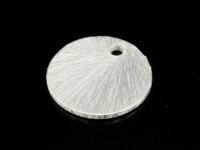 7KH-079 Thai karen hill tribe hanamade silver 4 shiny scratch disc charm w/o jump ring 