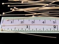 KZ-039 24K rose gold vermeil thai karen hill tribe handmade silver 15 Silver round ball headpin (24ga.wire)