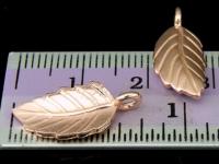 KZ-062 24K rose gold vermeil thai karen hill tribe handmade silver 3 small leaf charm 