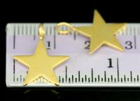 KG-544 Thai karen hil tribes silver 4 gold vermeil medium die cut star shape charm 14.0 mm