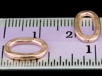 KZ-127 24K rose gold vermeil thai karen hill tribe handmade silver 4 hammered oval hoop