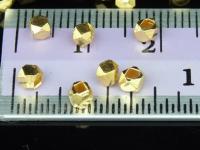 KG-054 24K gold vermeil 50 thai karen hill tribes handmade silver mini facet bead 