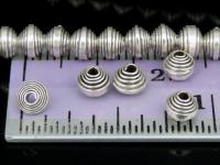 KH-001 Thai karen hill tribe handmade silver 20 small wrap bicone bead