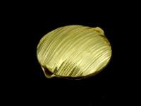 KG-443 24K gold vermeil Karen hill tribe handmade silver 1 snall scratch round puffy bead