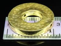 KG-307 Thai karen hill tribe silver 1 gold vermeil hammered round coin bead