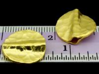 KG-408 24K gold vermeil thai karen hill tribe handmade silver 1 Hammered round disc bead