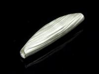 KS-029 Thai karen hill tribe handmade silver 2 scatch bicone bead 