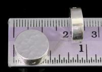 KV-056 Thai karen hill tribe handmade silver 3 hammered cylinder round shaped bead