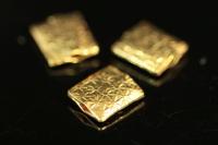 KG-202 thai karen hill tribe handmade silver 2 gold vermeil daisy print fancy rectangle puffed bead